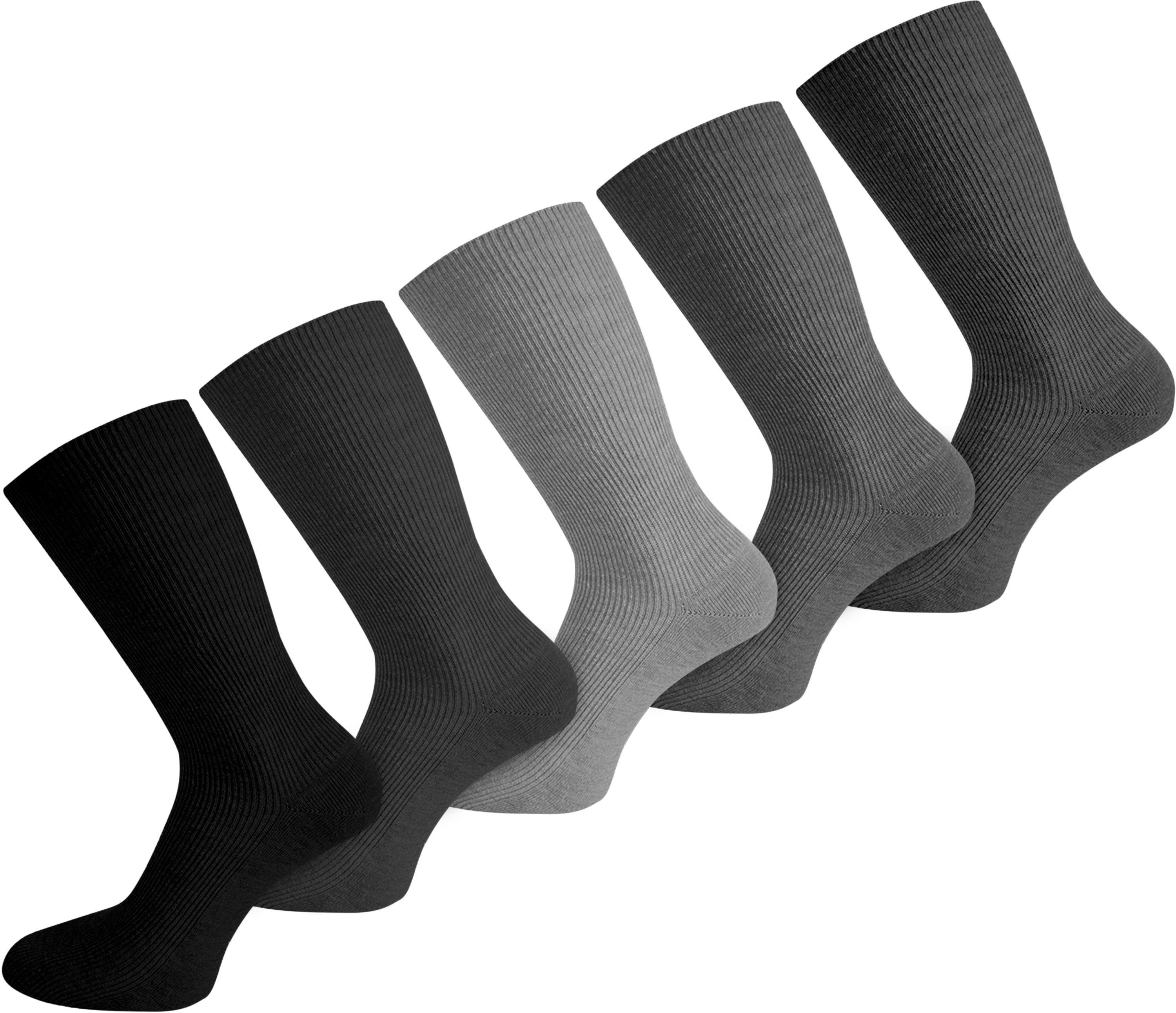 normani Diabetikersocken 10 Paar Gesundheitssocken mit hohem Baumwollanteil (10 Paar) ohne einschneidendes Bündchen – Bild 2 von 5