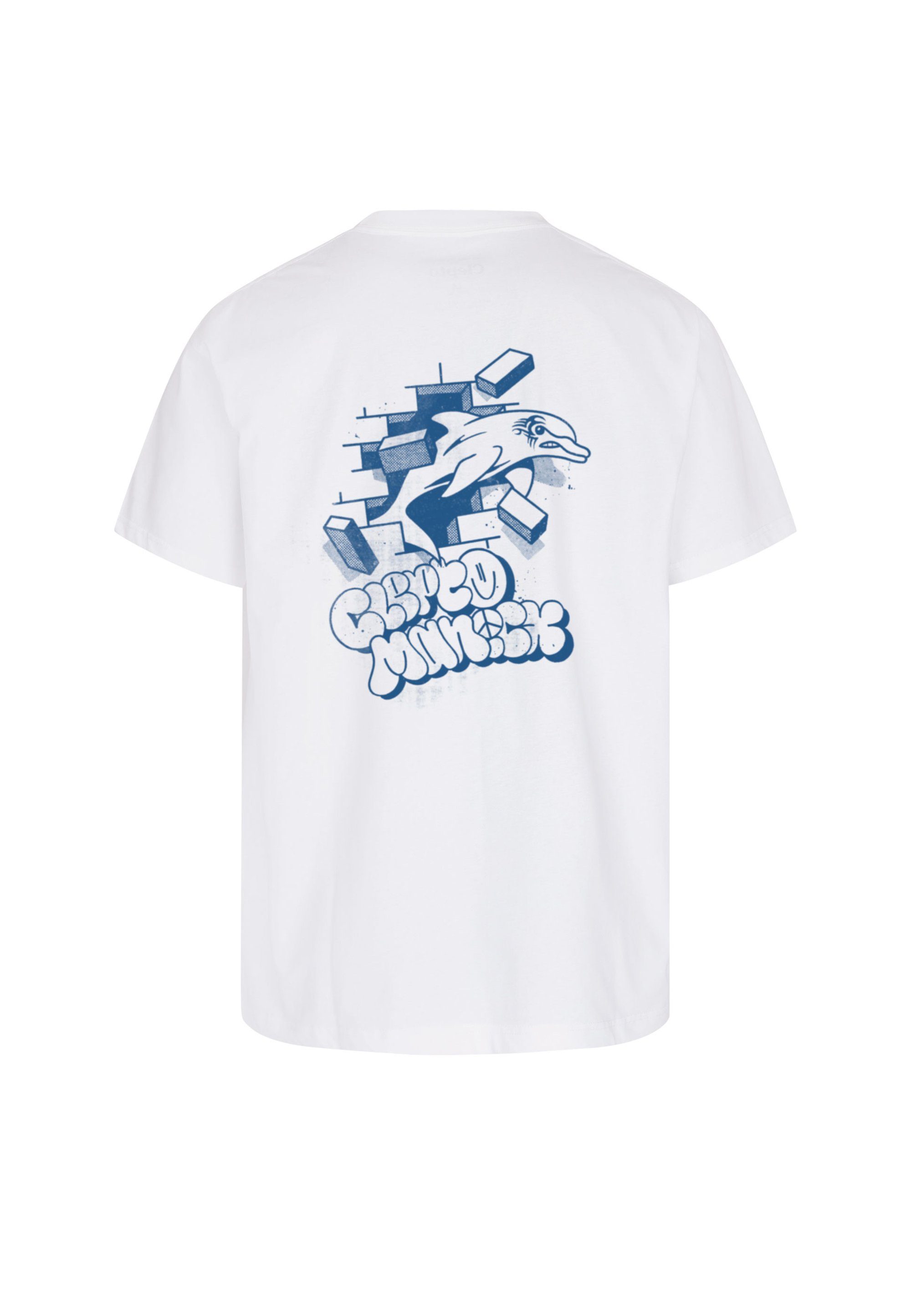 Cleptomanicx T-Shirt mit lockerem Schnitt Free weiß Break