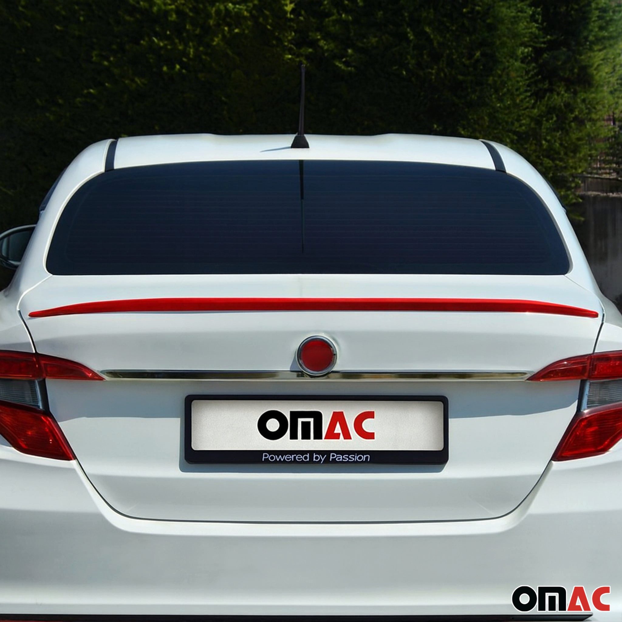 OMAC Heckstoßstange Heckspoiler Heckflügel für Fiat Tipo 2015-2025 Limo Schrägheck Rot, 1-St.