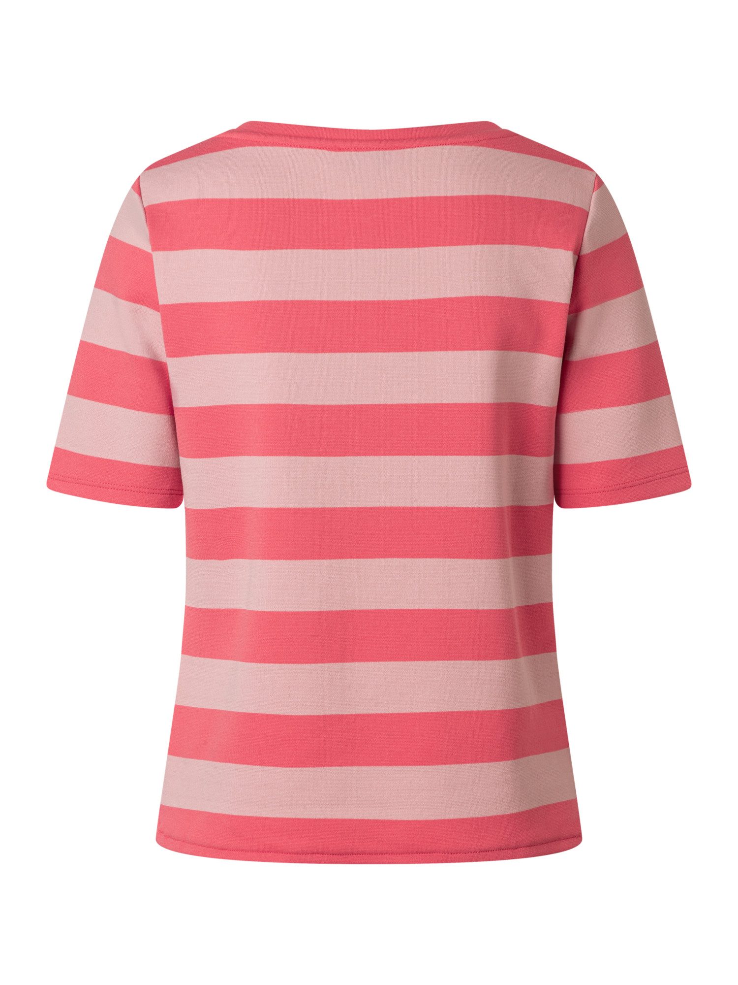 MORE&MORE Kurzarmshirt sportives, gestreiftes Heavy-Jersey-Shirt