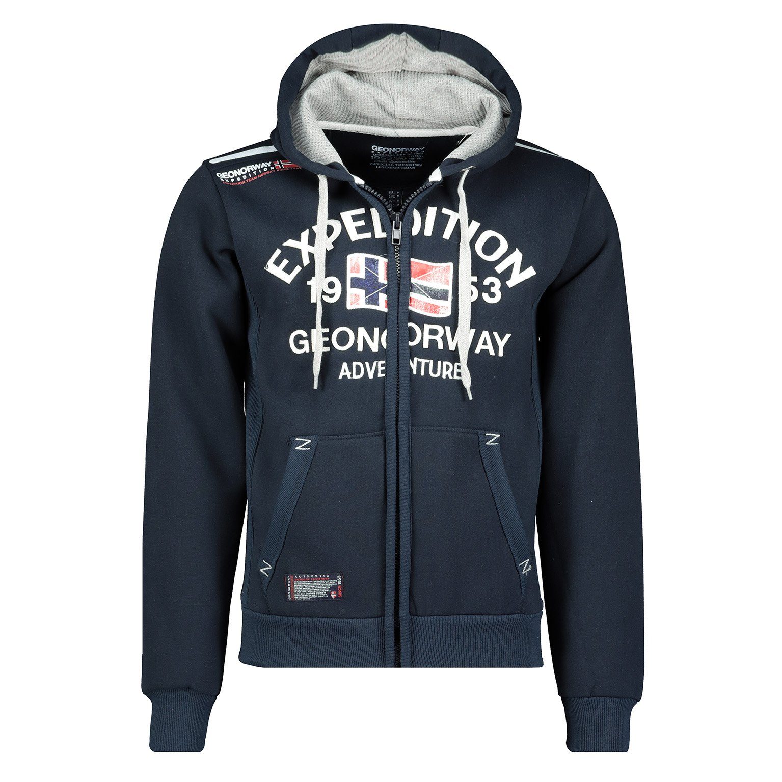 Geographical Norway Sweatjacke Sweatjacke Sweater Sweat Shirt Hoodie Übergangs Jacke Herbst Winter