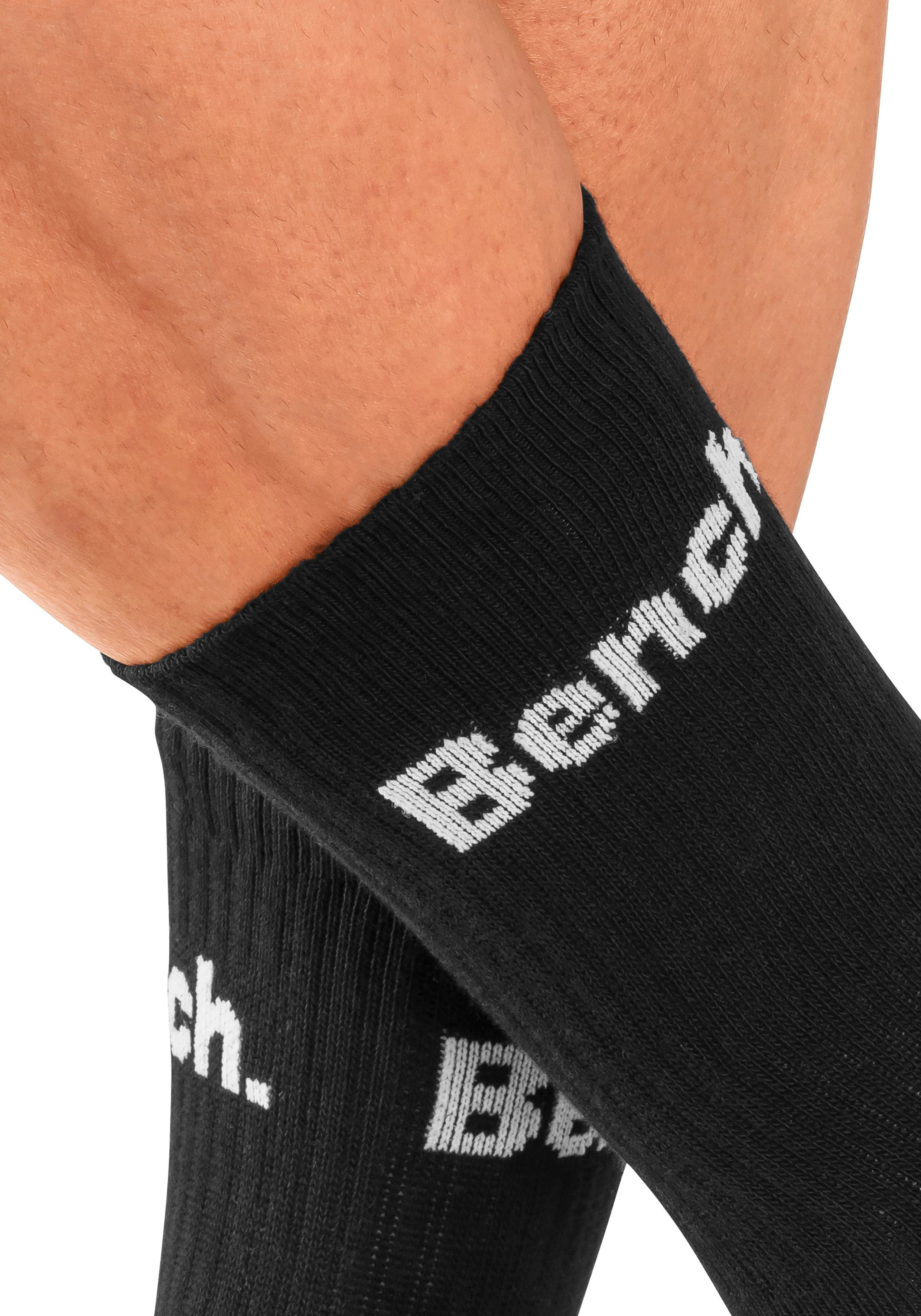 Bench. Tennissocken (Set, 12-Paar) 4x 4x Fuß weiß, grau-meliert 4x Polsterung schwarz, mit