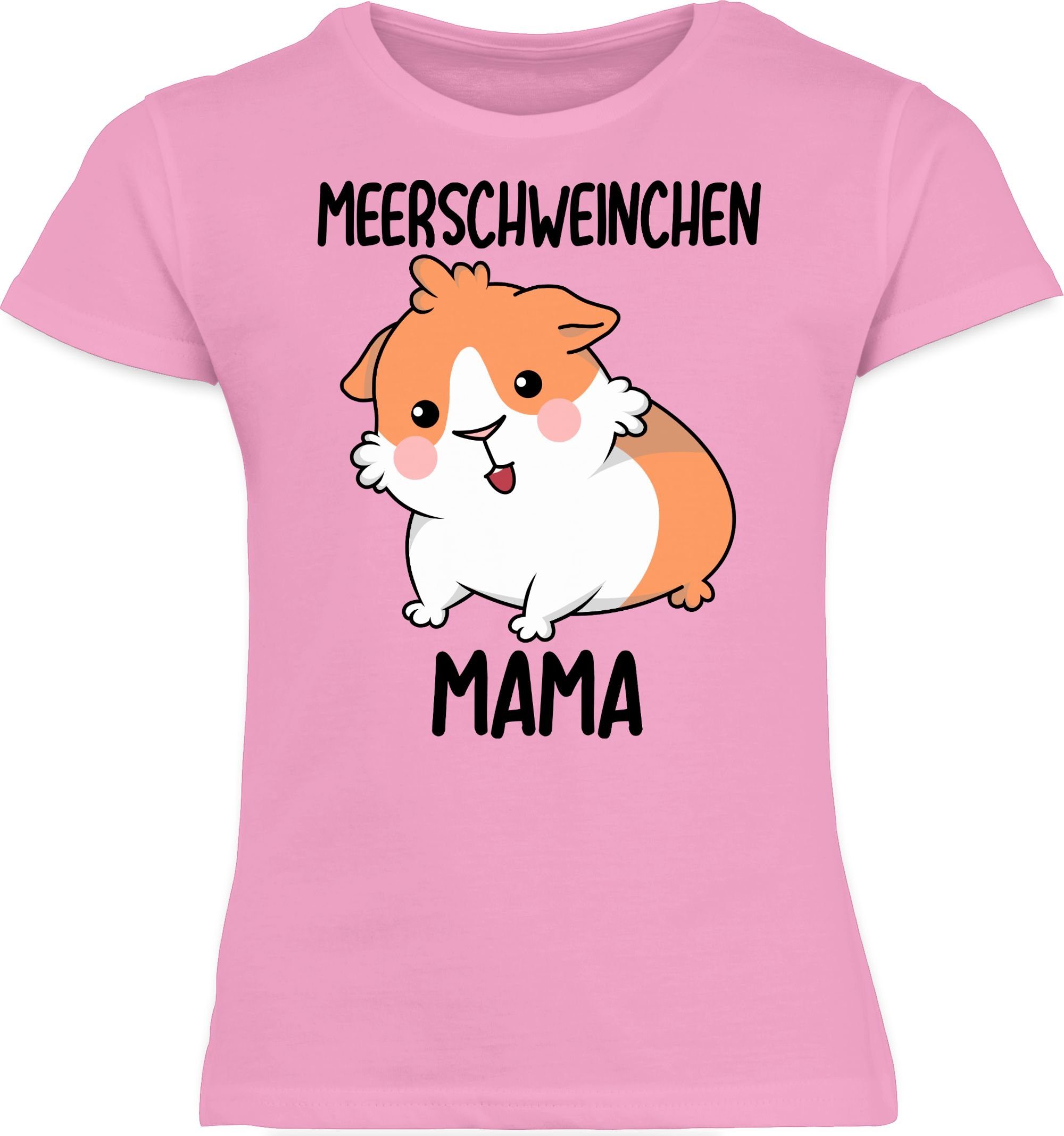 Kinder Kids (Gr. 92 -146) Shirtracer T-Shirt Meerschweinchen Mama - Tiermotiv Animal Print - Mädchen Kinder T-Shirt Animalprint 