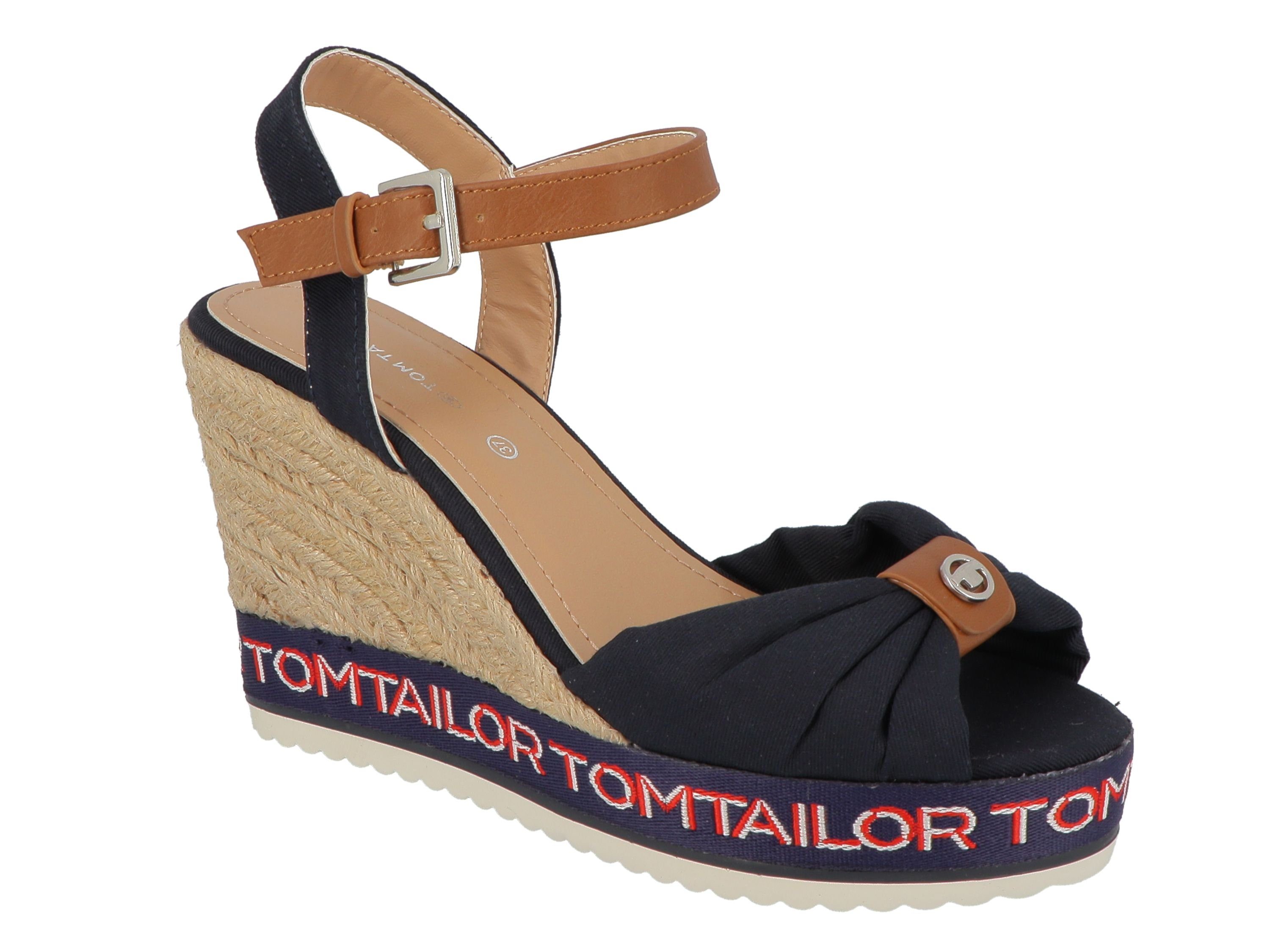 TOM TAILOR Tom Tailor Sandaletten für Damen Keilsandalette navy