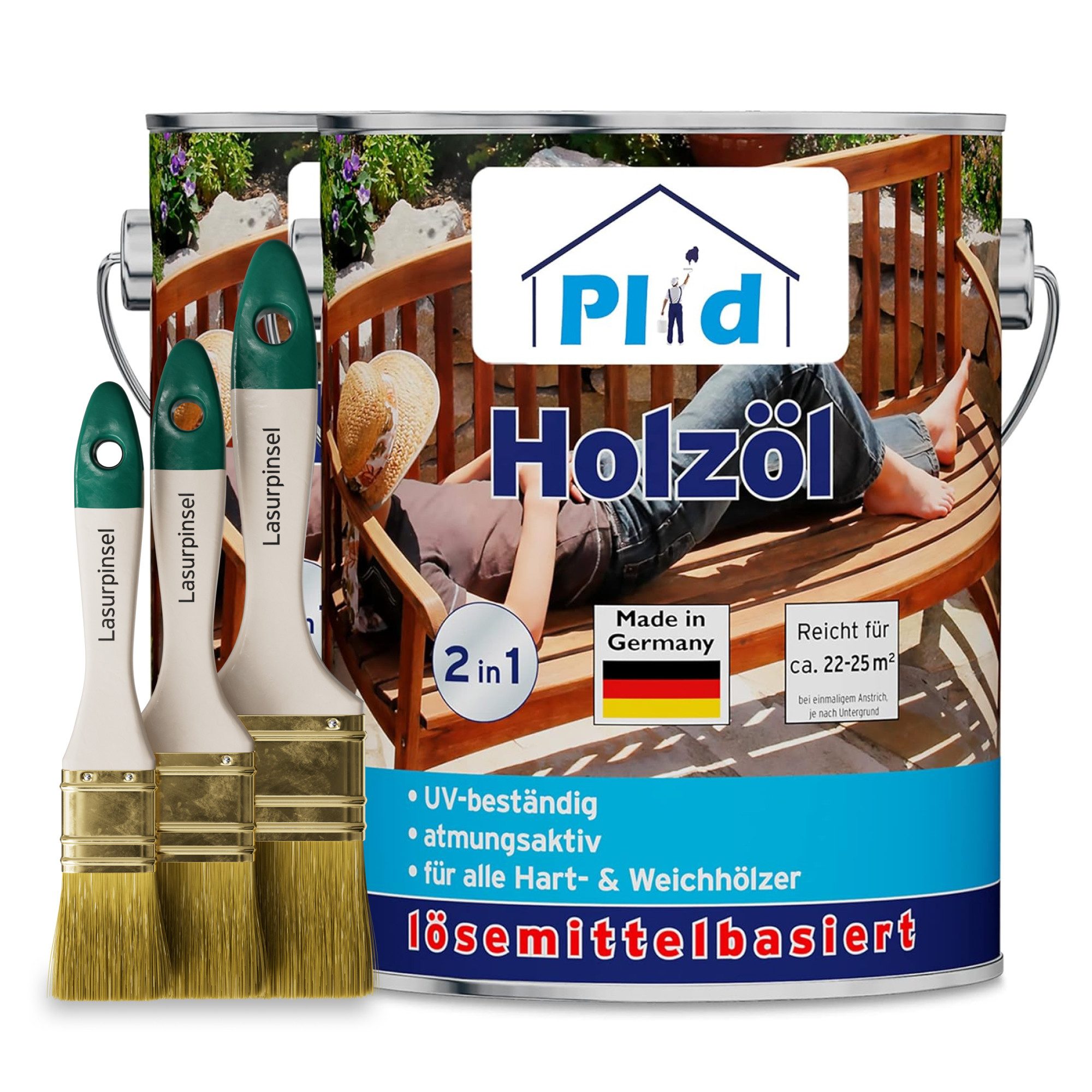 plid Holzöl Premium Holzöl Pflegeöl Holzschutz Imprägnieröl Pinsel