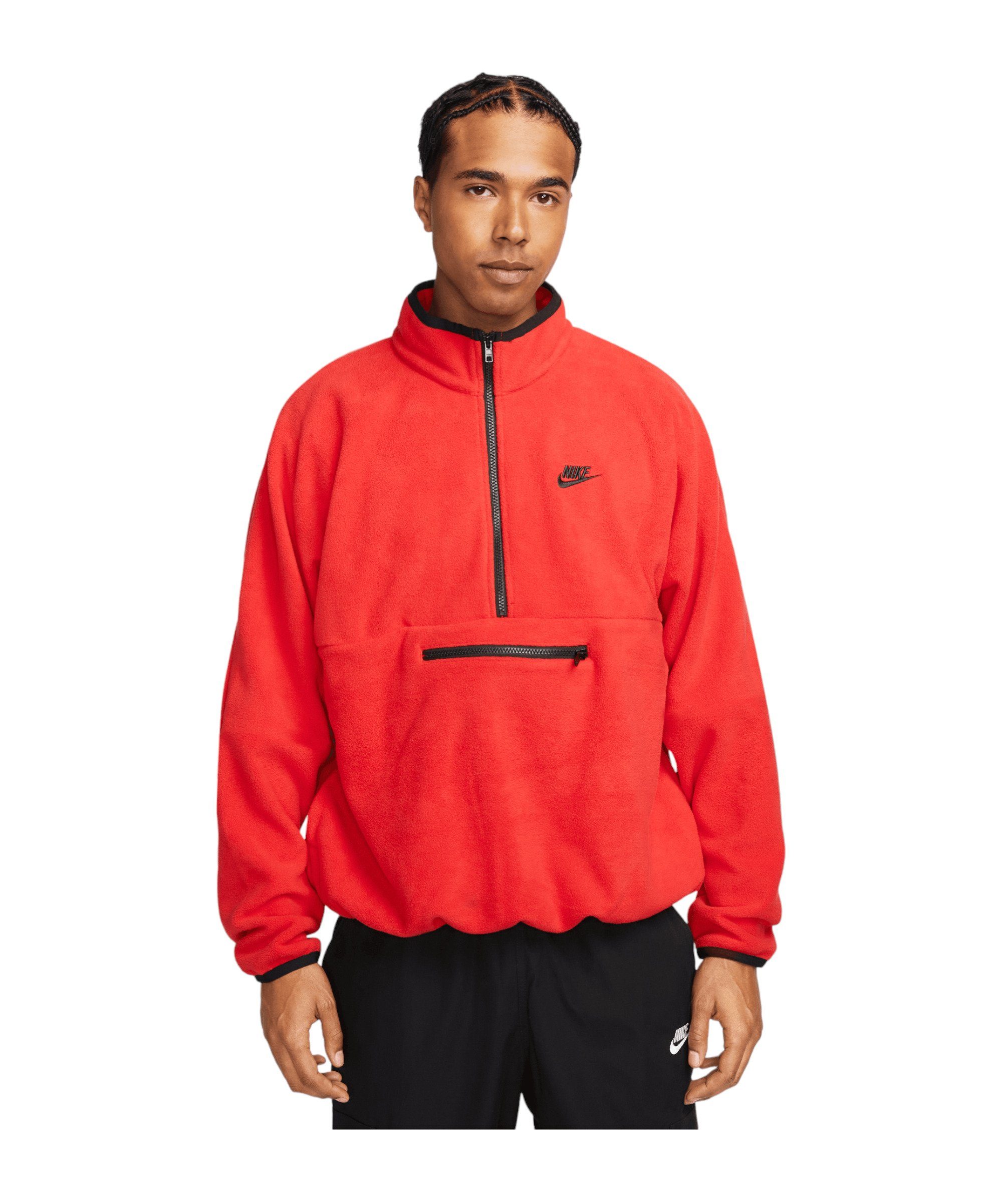 Nike Sportswear Sweatshirt Club Fleece Polar Fleece Sweatshirt rotschwarz