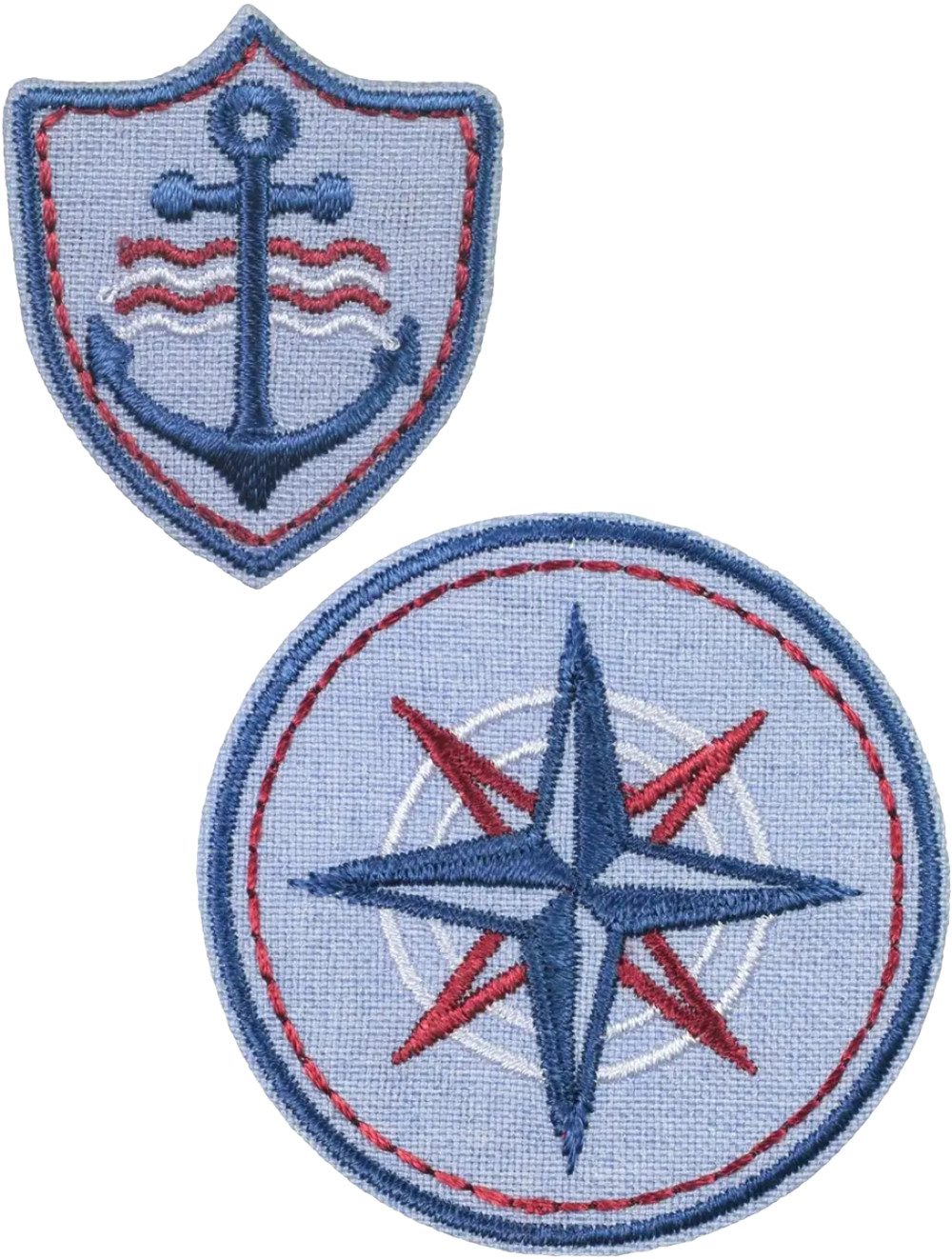 Prym Пластырь Pym Bügelapplikation 'Anker', 2er Set, Hellblau