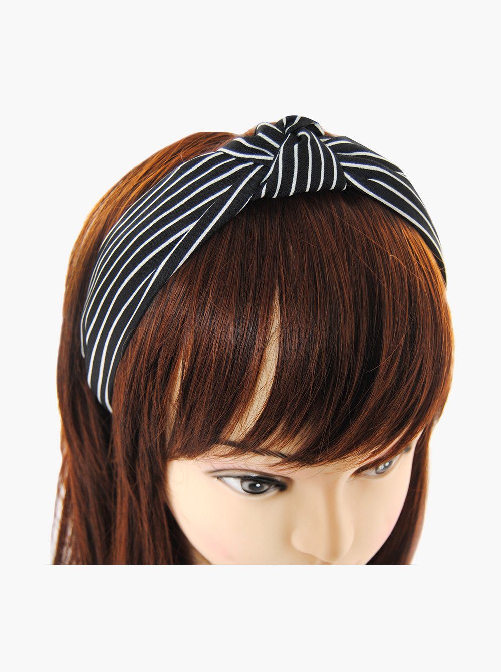 axy Haarreif Haarreif mit Knoten und Haarband Vintage Haareifen Schwarz Damen Stirnband und Klassische Streifen