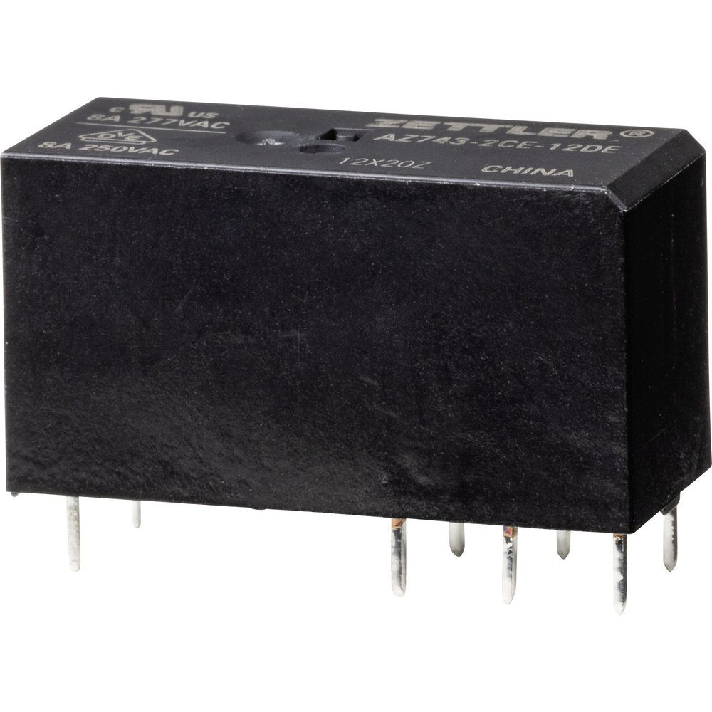 Zettler Electronics Zeitrelais Zettler Electronics AZ743-2CE-12DE Powerrelais 12 V/DC 8 A 1 St., (AZ743-2CE-12DE)