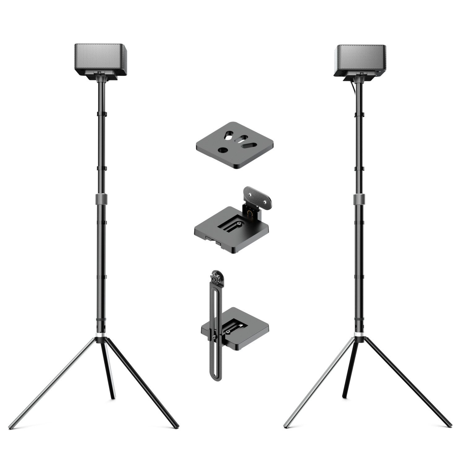 Ultimea Lautsprecherständer Steady 300, (2er-Set universell höhenverstellbare, 2er-Set höhenverstellbar, ausziehbar 62–93 cm, Tragkraft bis 3 kg)
