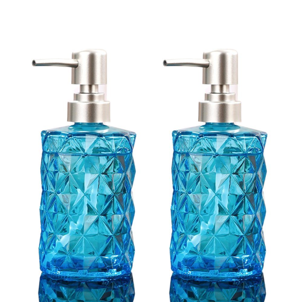 GelldG Seifenspender Seifenspender für Badezimmer, Nachfüllbarer Pumpspender, Dispenser Blau