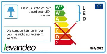 Levandeo® Nachttischlampe, levandeo Tischlampe Metall Schwarz LED 12x23cm Lampe Laterne