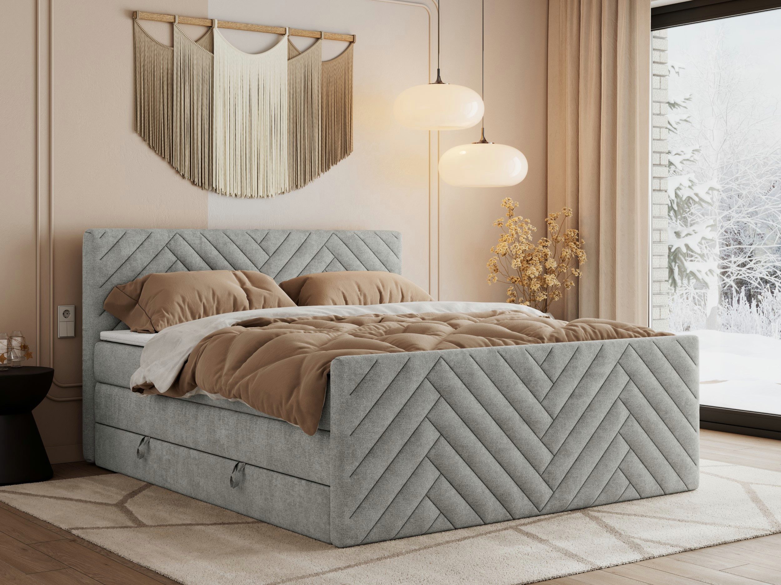 MKS MÖBEL Boxspringbett PARIS KING DUO günstig online kaufen