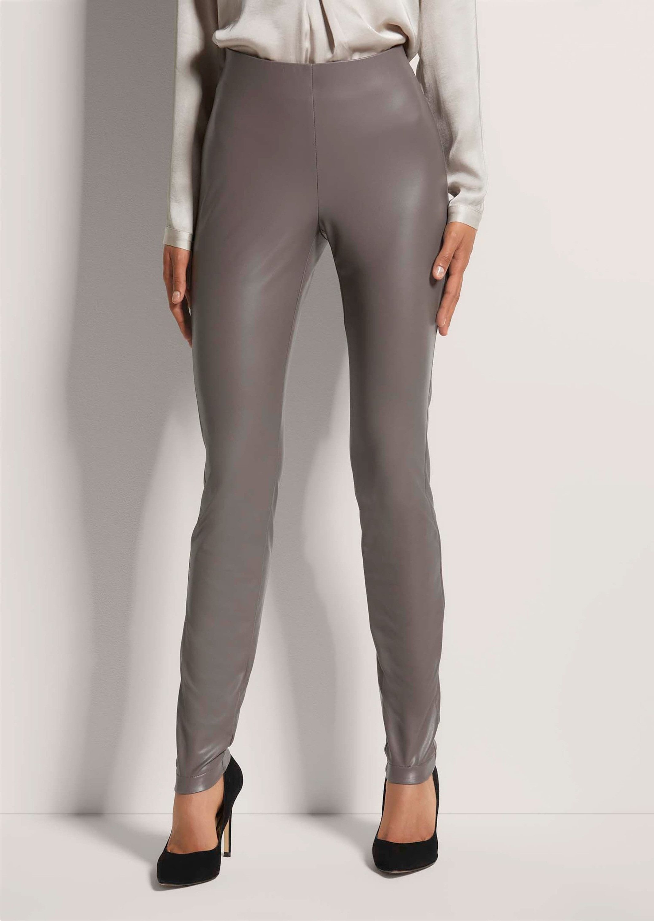 MADELEINE Leggings Glanzvolle Stretch-Leggings in Leder-Optik Stretchhose m günstig online kaufen