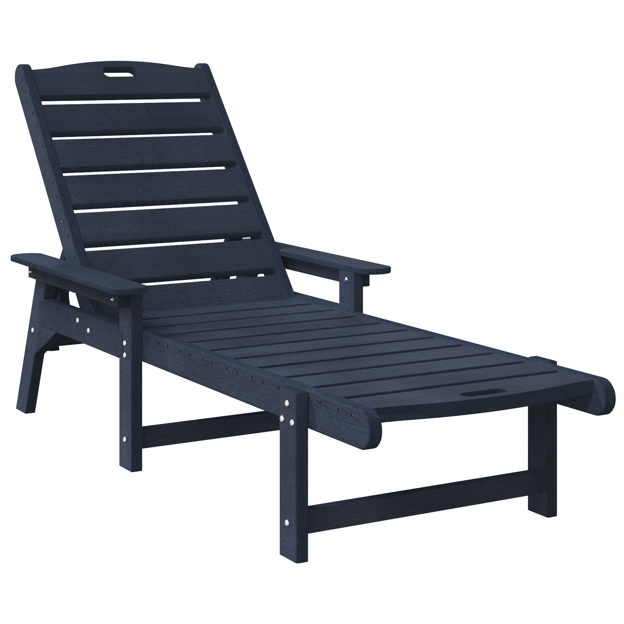 vidaXL Gartenstuhl Sonnenliege Marineblau 53x162x98.5 cm günstig online kaufen
