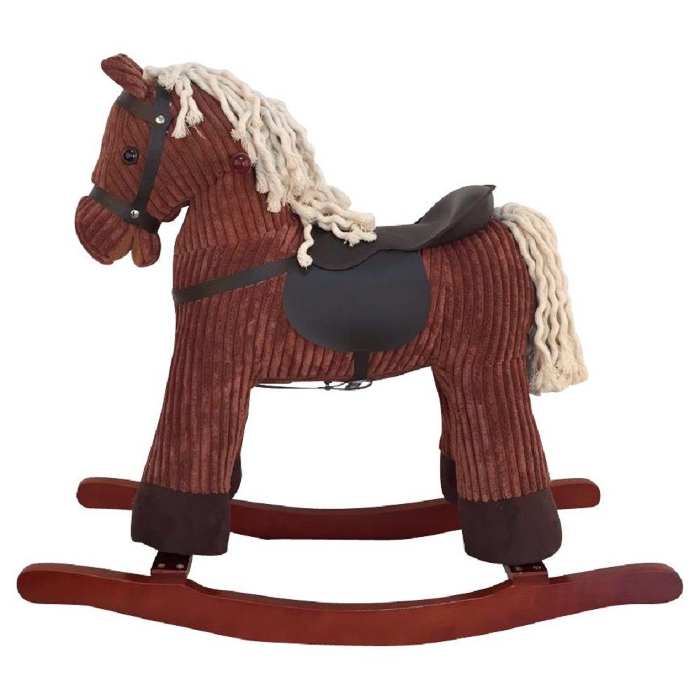 Schaukelpferd Sweety-Toys 6823 GINGER Schaukelpferd braun, sehr edel CORD COTTON