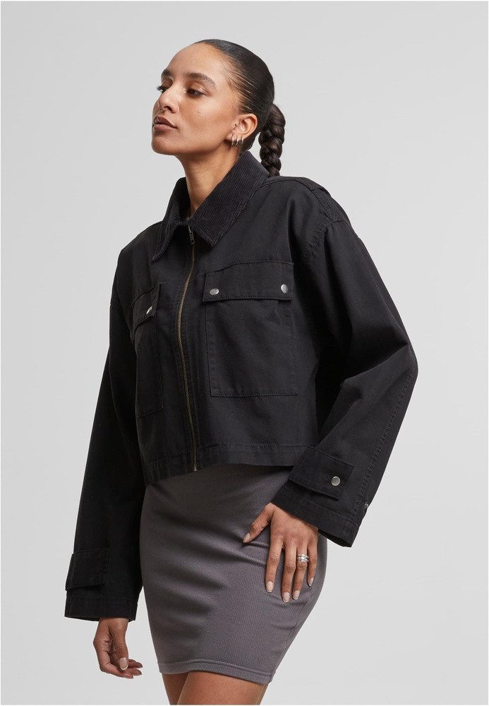 URBAN CLASSICS Kurzjacke Ladies Workwear Cropped Cotton Jacket
