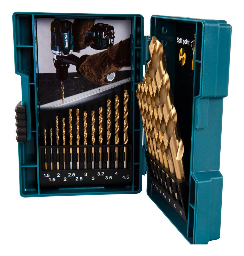 Makita Bohrersatz, HSS TiN Metallbohrer-Set Ø 1,5 - 10 mm