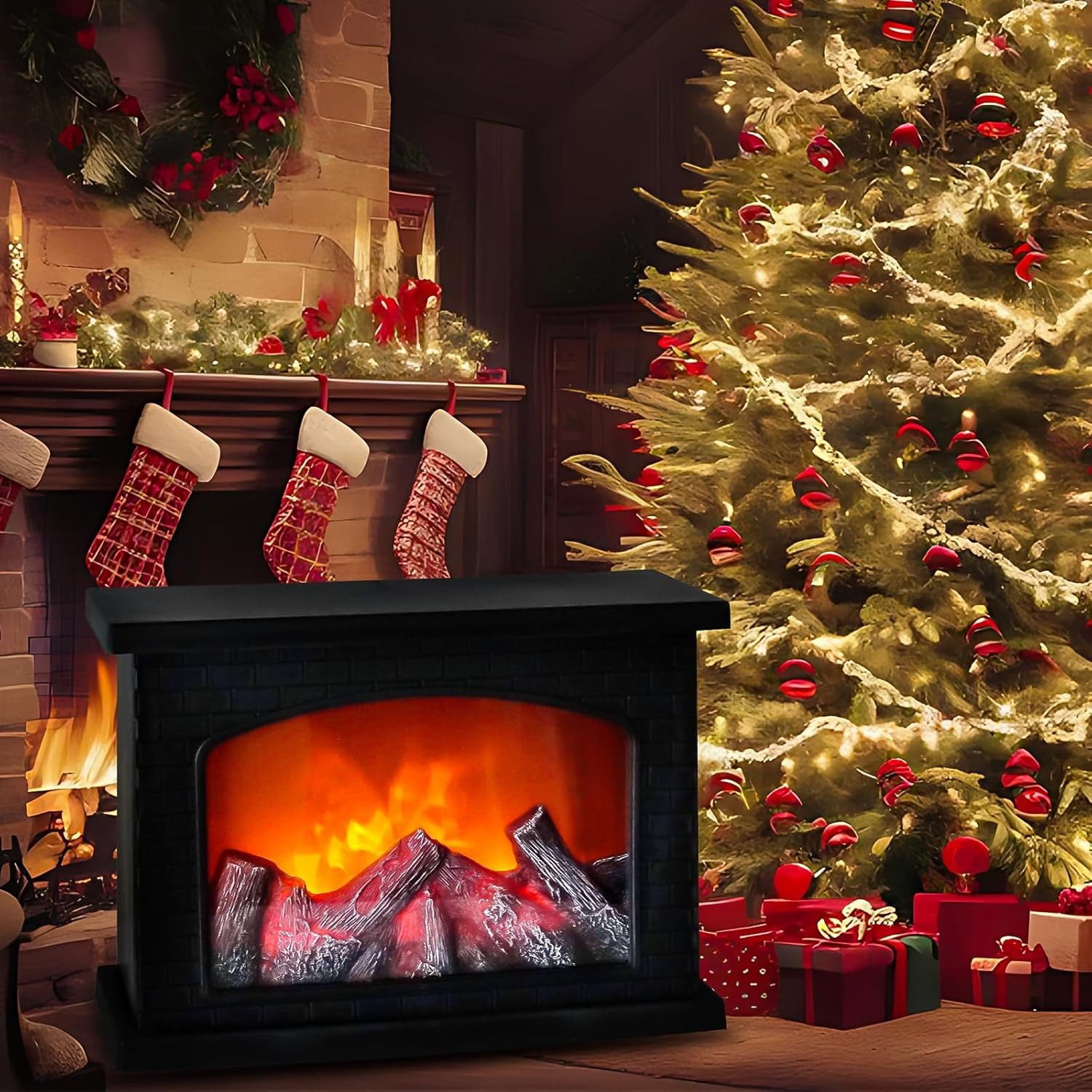 MUPOO LED Laterne LED Kamin USB-/Batteriebetrieben günstig online kaufen