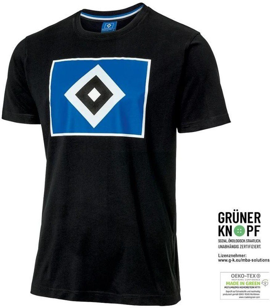 Hamburger SV T-Shirt HSV T-Shirt Logo Schwarz