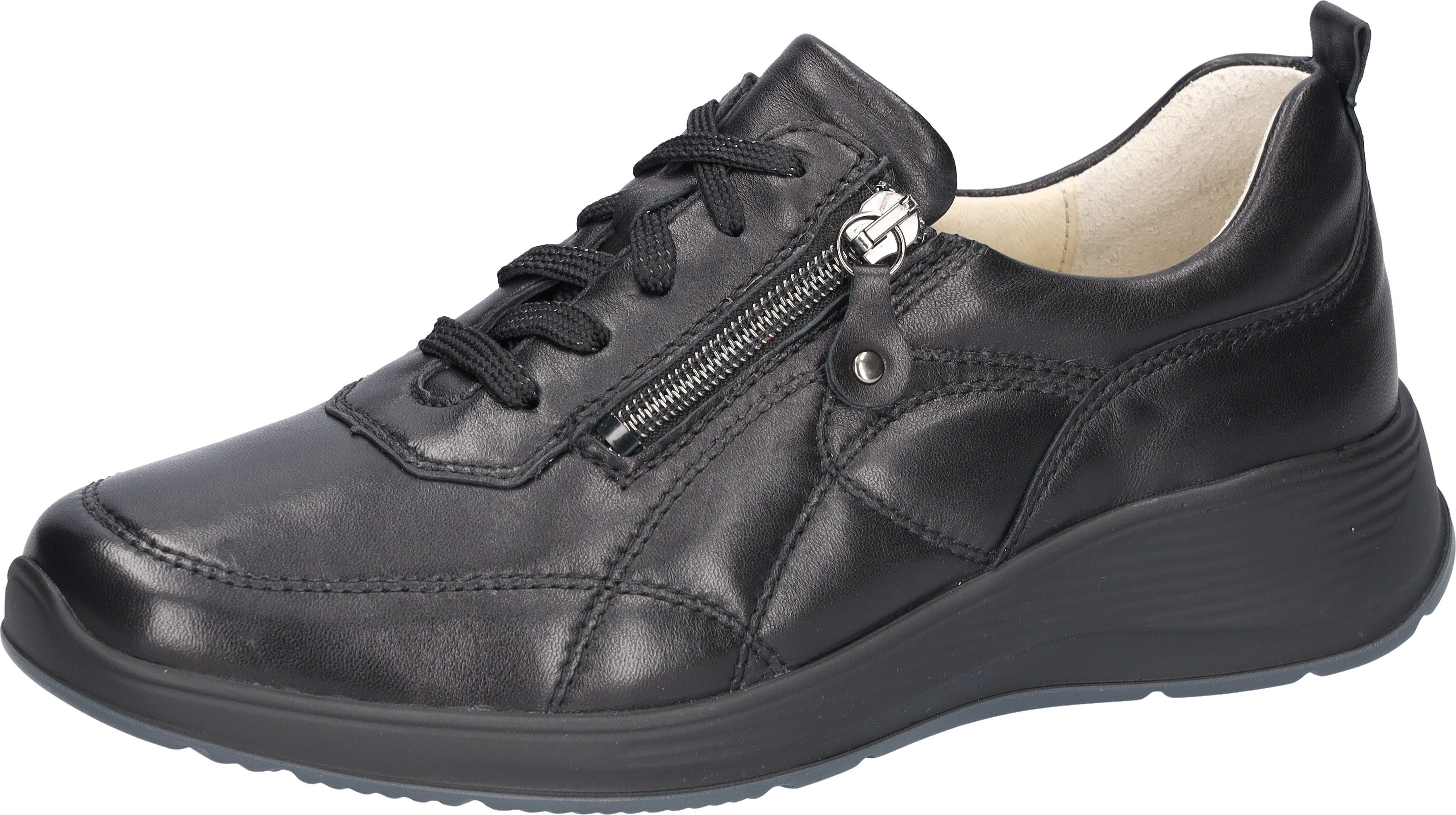Waldläufer Kalea Schnürschuh Komforschuh, Halbschuh mit seitlichen Reißverschlüssen, K-Weite