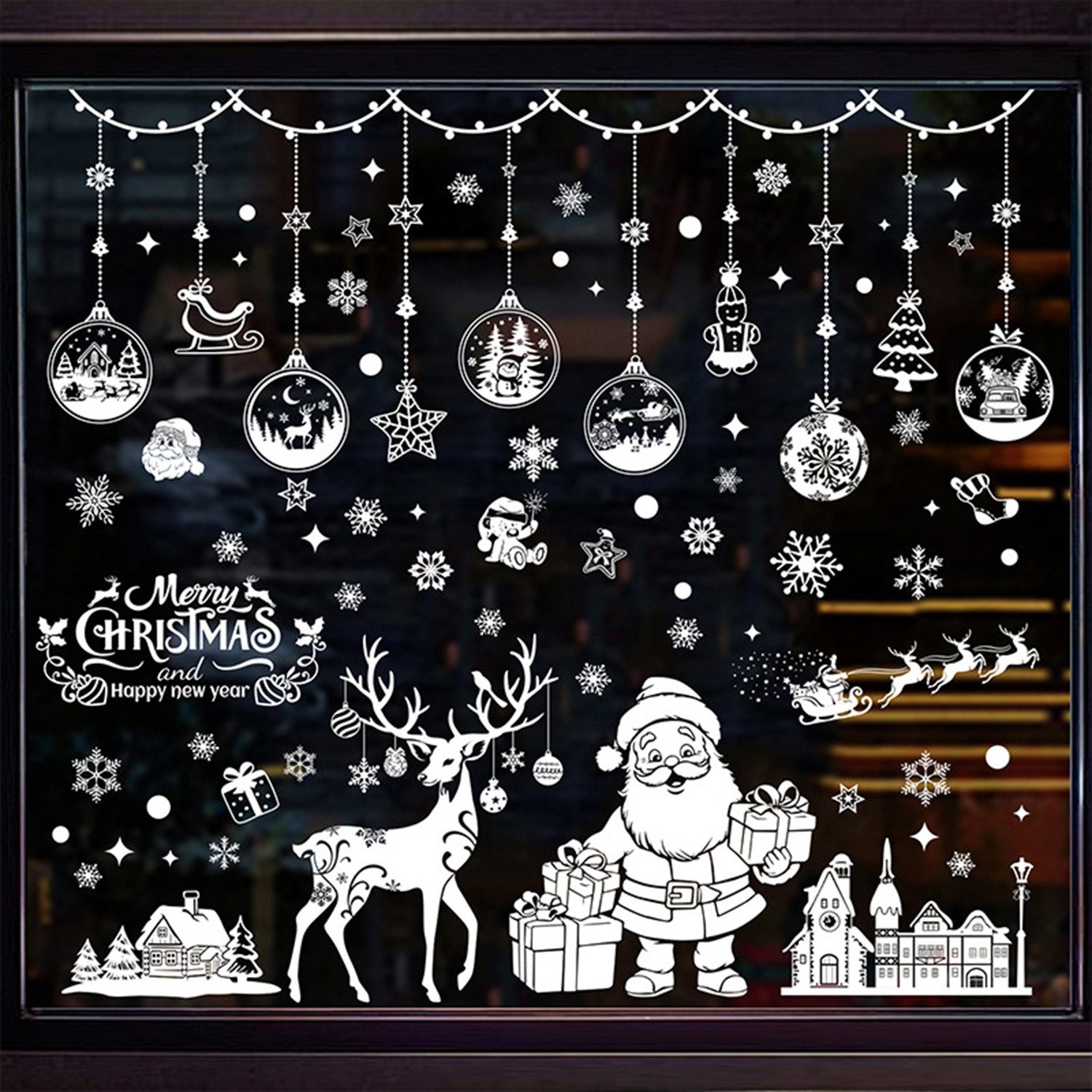 Coonoor Fenstersticker Fensteraufkleber Weihnachten Schneeflocken Weihnacht günstig online kaufen