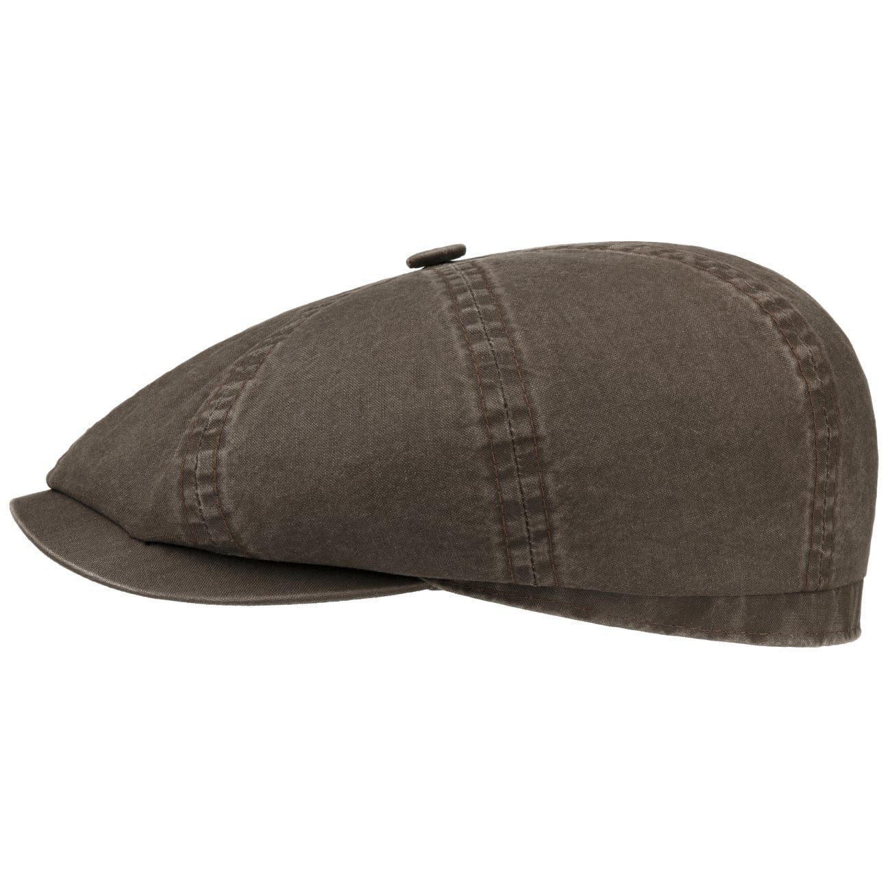 Stetson Flat Cap (1-St) Balloncap mit Schirm dunkelbraun