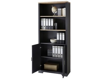 Moebel-Eins Bücherregal, JADY Büroschrank, 2 Türen, Material MDF/Dekorspanplatte