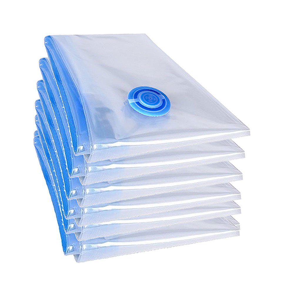 teprovo Kleidersack 6 Stück 100x70cm Vakuumbeutel für Kleidung Kleiderbeutel (6 St., in XXL Größe) Sicherer Doppel Verschluß
