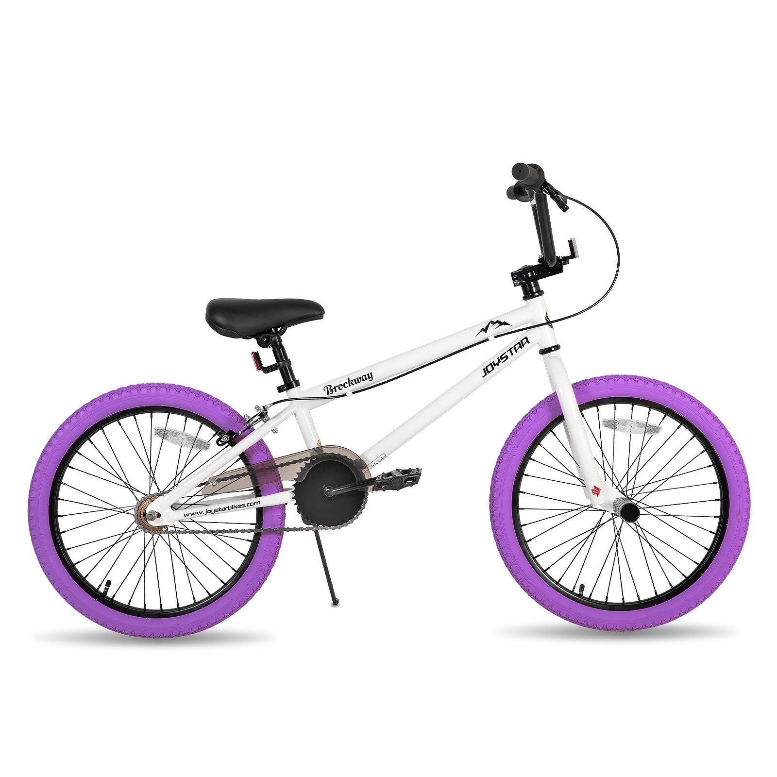 JOYSTAR Kinderfahrrad 20 Zoll BMX Fahrrad für Jungen Mädchen im Alter von 7-12 Jahren, Freestyle, Doppelbremsen, 2 pegs, Kettenschutz, Singlespeed