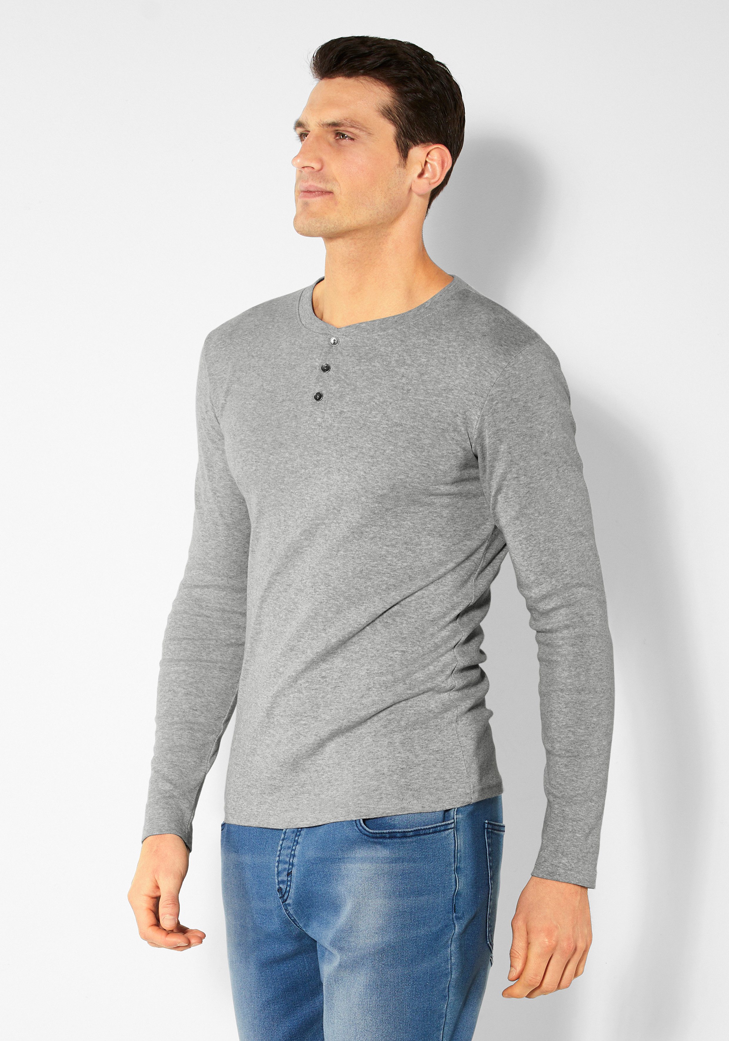 H.I.S Langarmshirt mit aufwendiger Knopfleiste