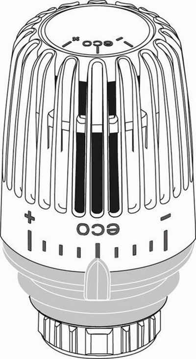 IMI Heimeier Heizkörperthermostat HEIMEIER Thermostat-Kopf K-eco weiß RAL 9016, Standard