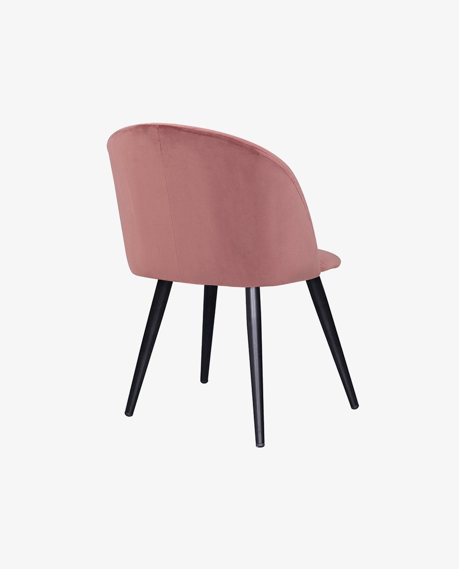 Esszimmerstuhl, Polsterstuhl 2er Pink Retro aus Set Stuhl Design Stoff Esszimmerstuhl Samt Duhome
