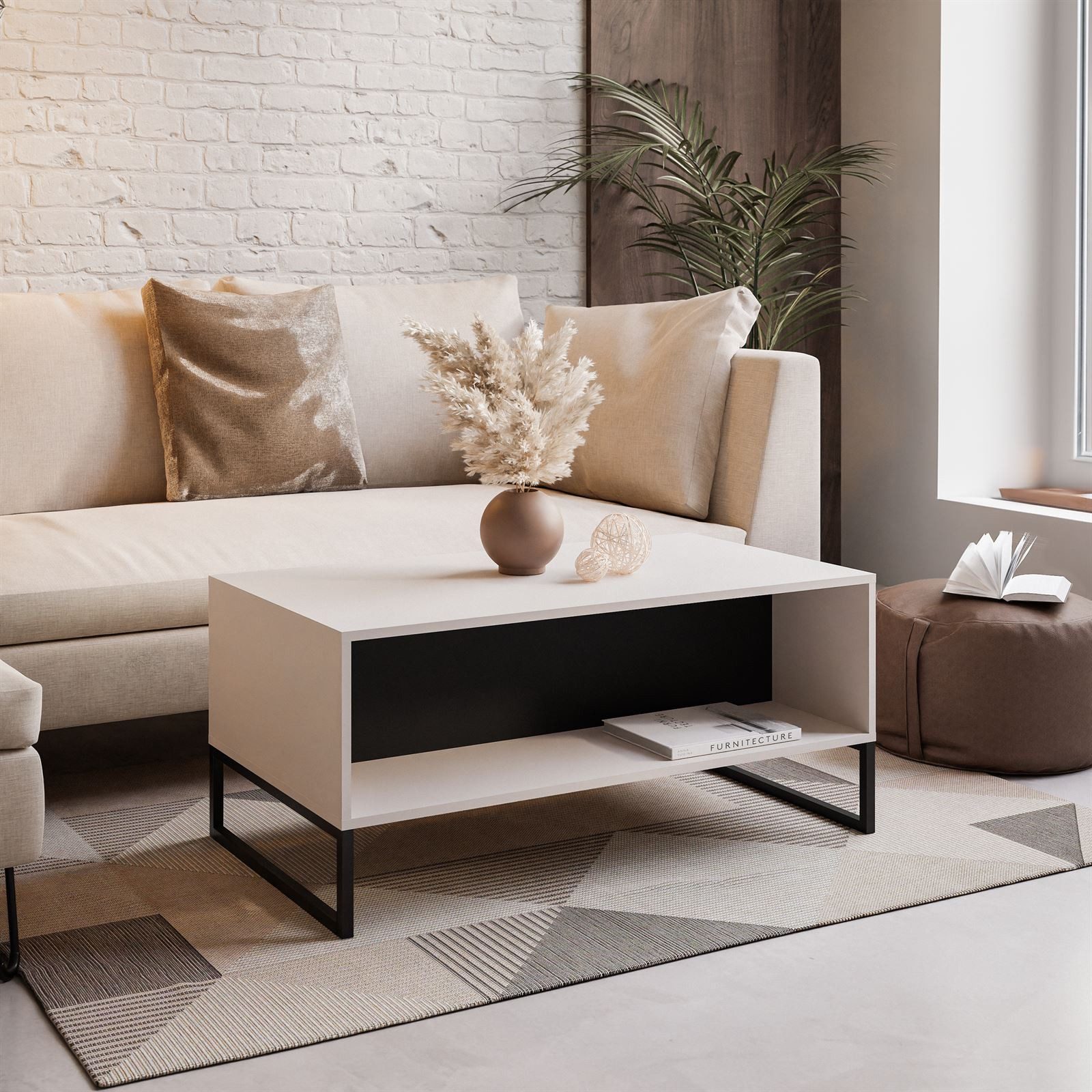 Lookway Couchtisch MOONLIGHT mit Ablageboden, Breite: 110 cm günstig online kaufen