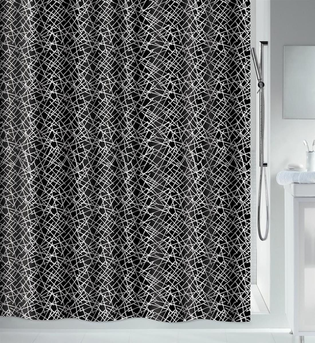 spirella Duschvorhang Spirella Anti-Schimmel Duschvorhang - Anti-Bakteriell, waschbar Breite 180 cm, Anti-Schimmel Textil-Duschvorhang, Polyester, 180x200 cm, waschbar