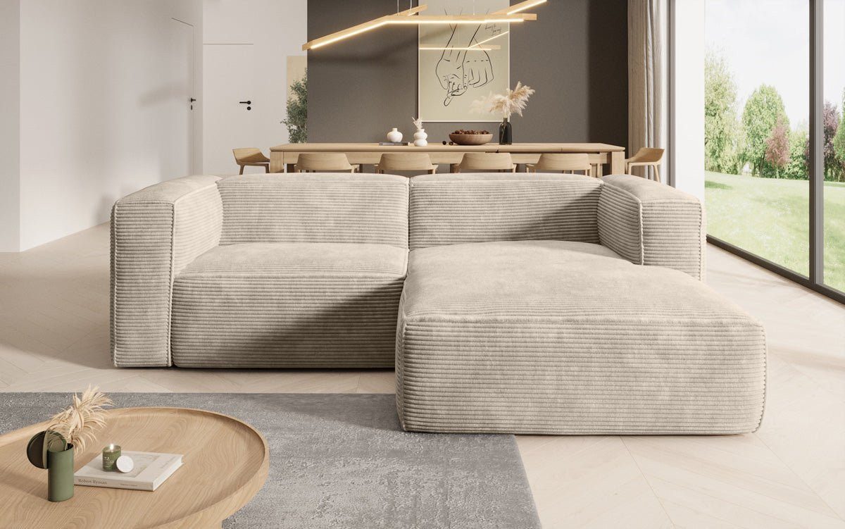 Luxusbetten24 Sofa Designer Sofa Comfy L Mini in Cord günstig online kaufen