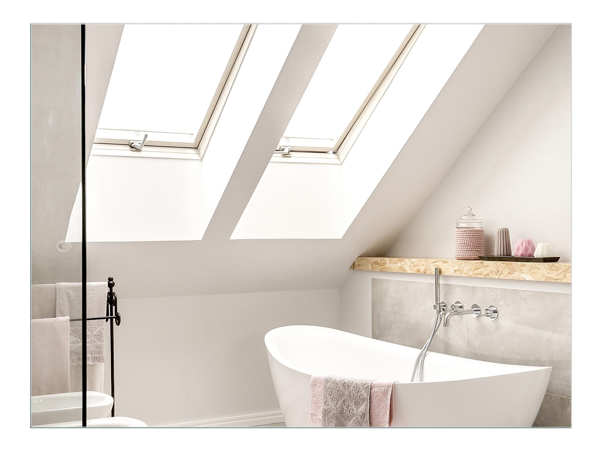 Bilderdepot24 Spiegel rechteckig Badspiegel klein Wandspiegel ohne Rahmen ( günstig online kaufen