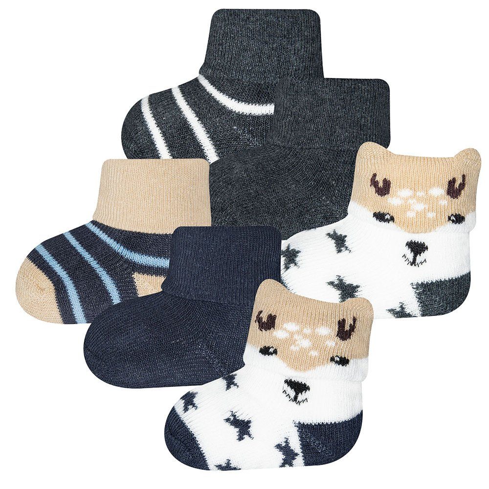 Ewers Socken Newborn Socken Reh (6-Paar)