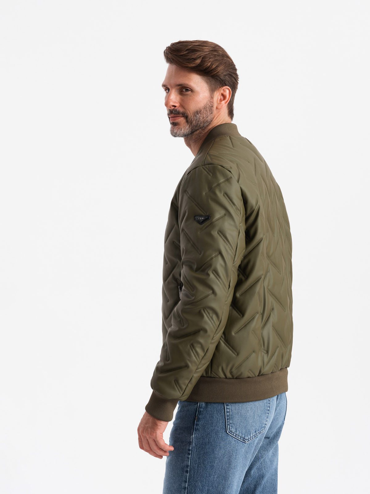 OMBRE Bomberjacke Herren-Bomberjacke mit geprägtem Muster