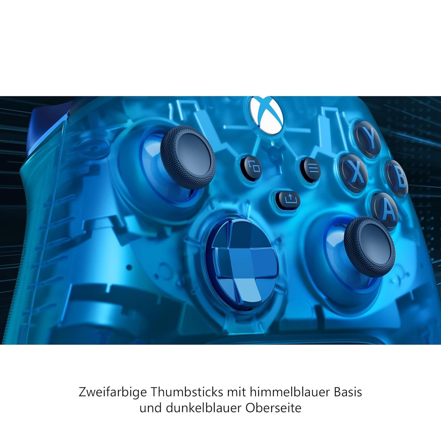 Microsoft Xbox Wireless Controller Windows + Series X/S Sky Cipher SE Xbox-Controller (Special Edition, 1 St., Transparent)