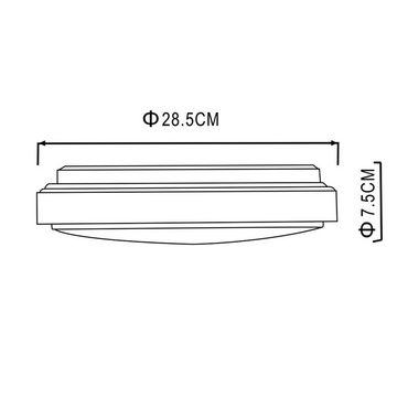 etc-shop LED Deckenleuchte, RGB LED Decken Leuchte Chrom Sternen Effekt Lampe weiß Tageslicht