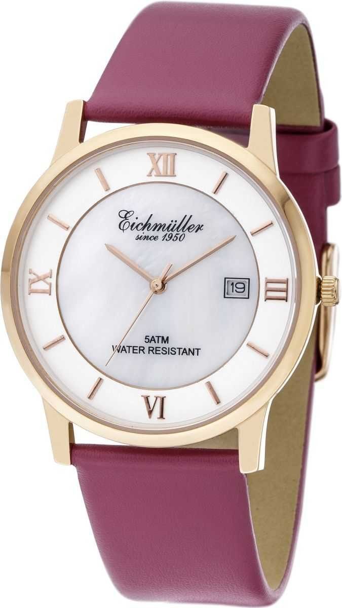 Eichmüller Quarzuhr Damenuhr – Brombeerfarbene Armbanduhr günstig online kaufen