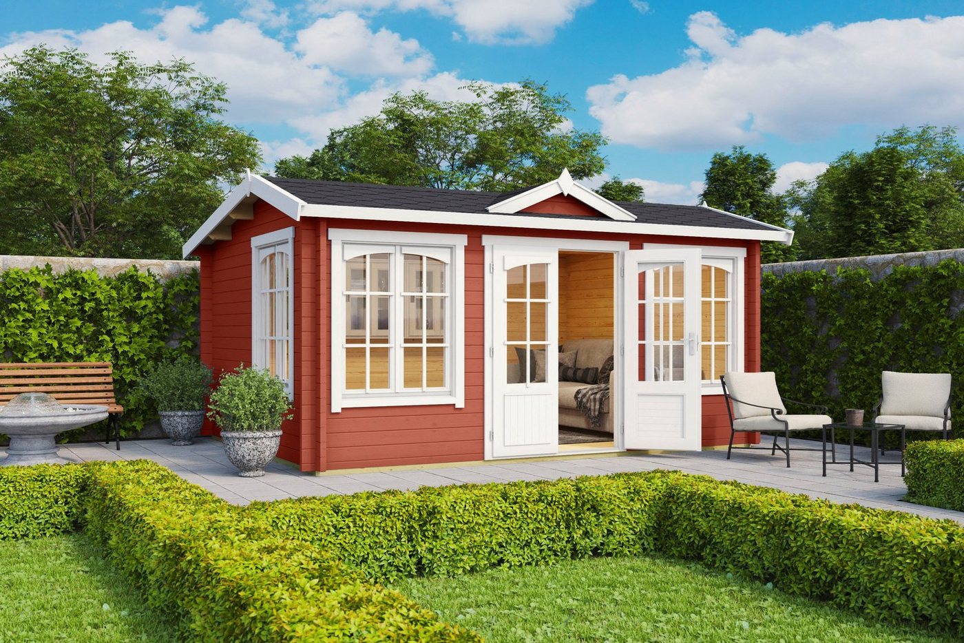 Thumbnail - LASITA MAJA Gartenhaus WINDSOR, BxT: 440x340 cm, (Set, inkl. Fussbodenbretter zum verlegen)