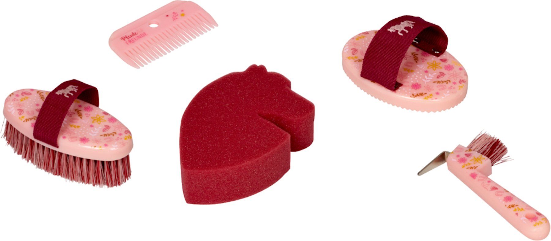 COPPENRATH DIE SPIEGELBURG Pferdebürste Spiegelburg Putzset Putzzeug Pferdefreunde Kunststoff Pferde, Kunststoff, (Set, 6-tlg), für Pferde oder Plüschpferde (für Kinder)