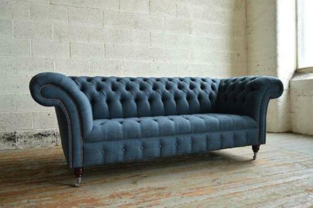 XXL JVmoebel 3 Couchen Chesterfield Big Textil Sofa Couch Sitzer 3-Sitzer