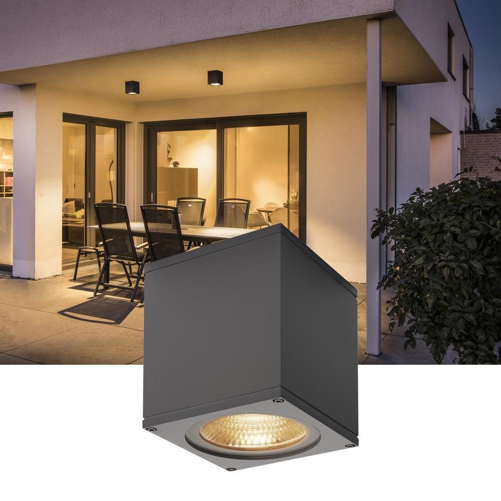 SLV Außen-Wandleuchte LED Deckenleuchte Big Theo für den Außenbereich, IP44, 3000 K, LED