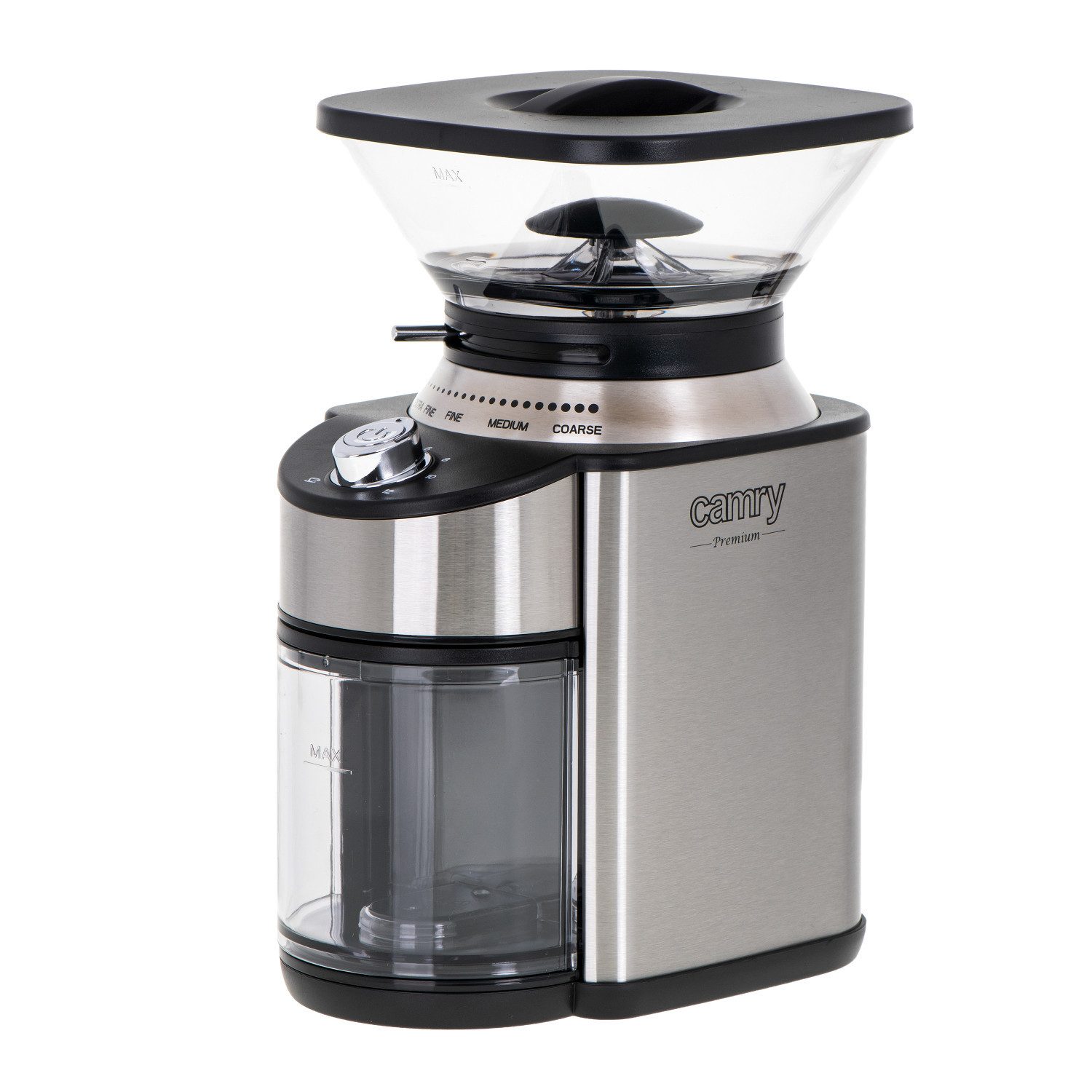 Camry Kaffeemühle CR 4443, 200,00 W, 230,00 g Bohnenbehälter, Kegelförmige Kaffeemühle 200W 16 Einstellungen