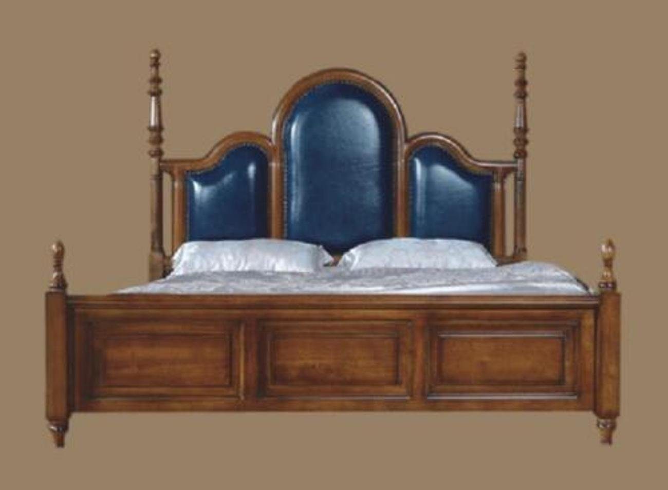 JVmoebel Bett, Doppelbett Holz Bett Polster Betten Schlafzimmer Doppel Luxus