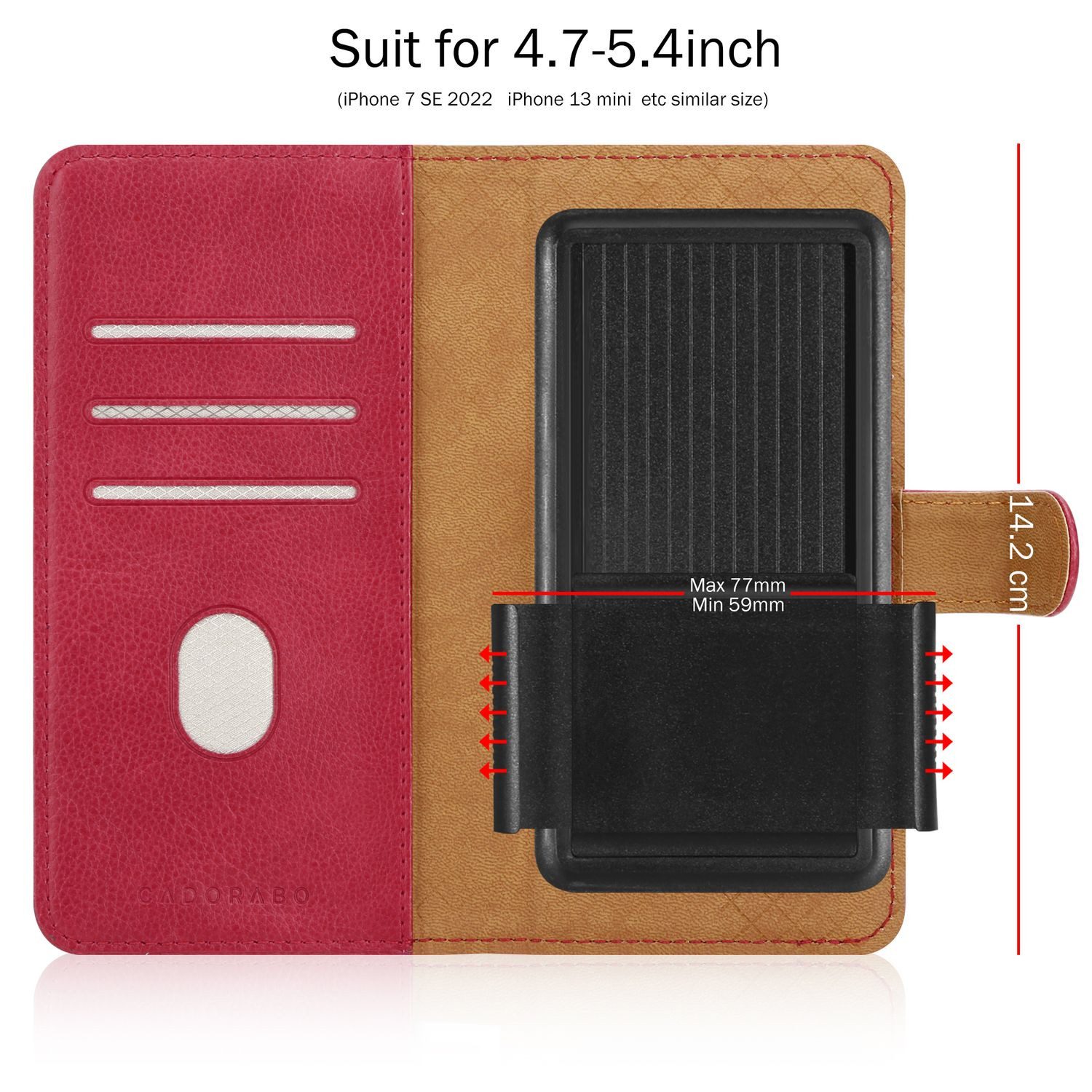 Cadorabo Handyhülle für Sony Xperia XZ2 COMPACT Hülle Sony Xperia XZ2 COMPACT, Hülle mit Kartenfach 360 Grad Schutzhülle Flip Case Cover Handytasche