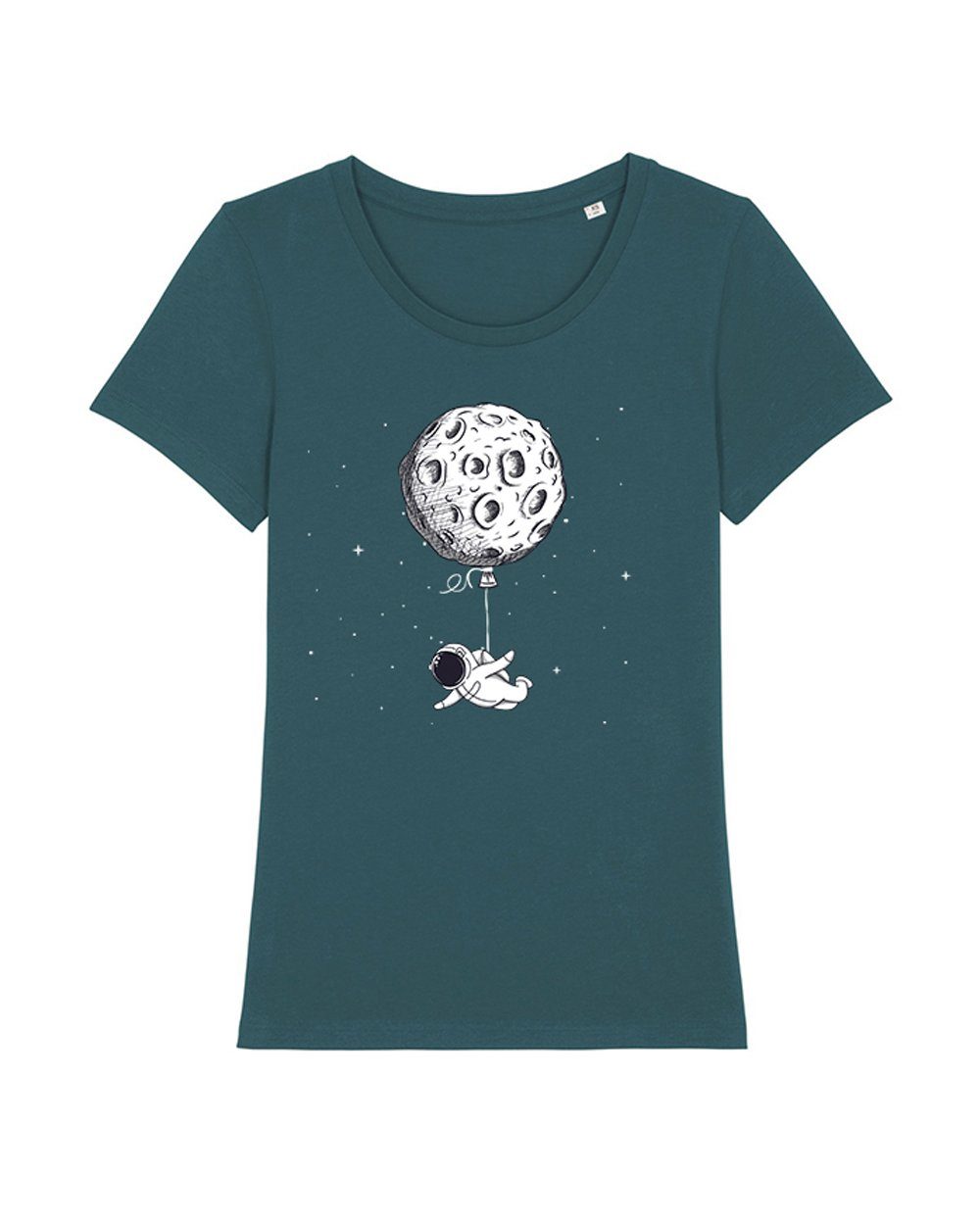 Spaceman wat? Apparel schwarz Funny (1-tlg) Print-Shirt